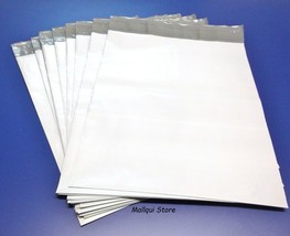 100 White 12 x 15.5 Poly mailer bag plastic envelopes High quality 2.5 M... - £20.06 GBP