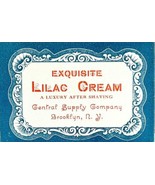 Central Supply Co Antique Label 1910s Exquisite Lilac Cream Shaving 1.75... - £17.30 GBP