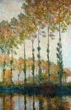 Poplars on the River Epte in Autumn, 1891 by Claude Monet Landscape Art 14x22 ❤ - £153.87 GBP