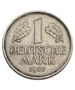 1955-G Germany 1 Mark Coin XF Condition KM #110 - $422.91 CAD