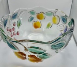 Mikasa Garden Harvest 8 1/2&quot; Colored Glass Fruit Bowl - £31.46 GBP