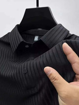 Men&#39;s Full Size Button Detail Short Sleeve Polo Plus Size - $36.49