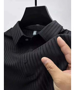 Men&#39;s Full Size Button Detail Short Sleeve Polo Plus Size - $36.49