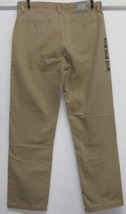 OLD NAVY Men&#39;s NWT Khaki Beige Cotton Flat Front Straight Leg Pants Sz W33 L34 - £16.35 GBP