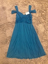 David&#39;s Bridal Size 2 Formal Dress Bridesmaid Blue Fit &amp; Flare - £28.20 GBP