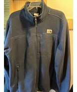 The North Face Men’s XL Navy Long Sleeve Full Zip Polyester Fleece Jacke... - $34.65