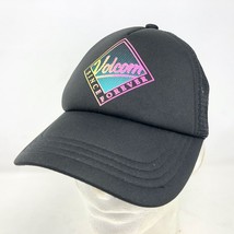 Volcom Since Forever Mesh Trucker Black Snapback Hat 90s Look Retro Surf Skate - £29.57 GBP