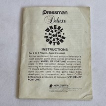 Vintage 1986 Deluxe Wheel of Fortune Game Parts (instructions Solutions ... - $5.69