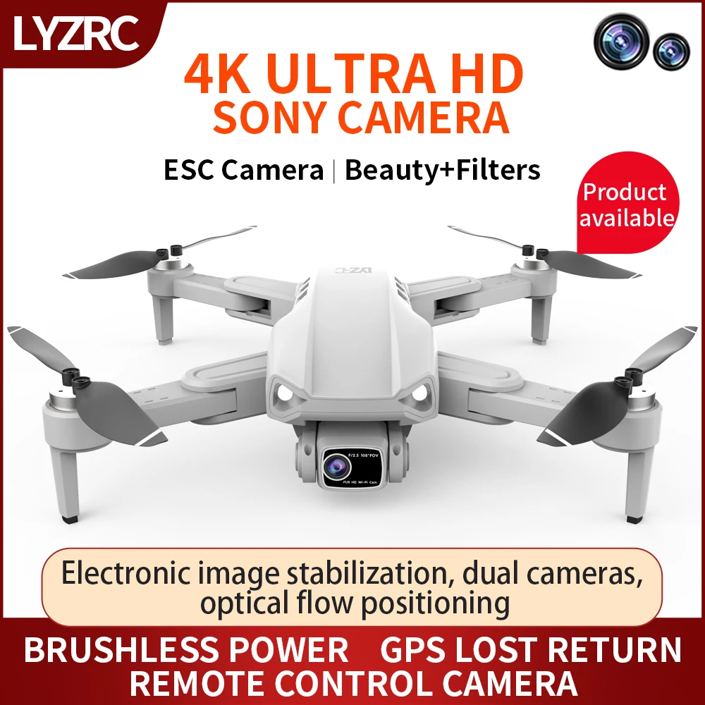 L900 Pro Se Drone 4K Camera Gps 5G Wifi Fpv Brushless Rc Helicopter Hd Dual - £85.69 GBP+