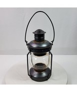 Vintage Black Metal Tealight Lantern Hurricane Farmhouse 11 Inch Tall + ... - $75.47 CAD