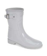 NEW Hunter Original Refined Short Gloss Gray Rain Boots (Size 8 M) -  $1... - £78.59 GBP