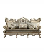 Ranita 96&quot; Sofa w/7 Pillows, Fabric &amp; Champagne Finish - $63,937.81 MXN