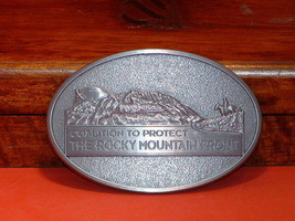 Pre-Owned Small Coalition to Protect The Rocky Mountain Front Belt Buckle - £9.38 GBP