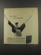 1956 Webster&#39;s New World Dictionary Ad - Hammock - £14.78 GBP