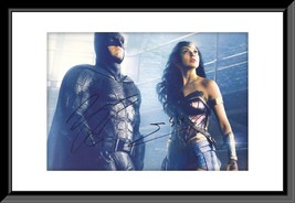 Justice League Ben Affleck and Gal Gadot signed movie photo - £300.59 GBP