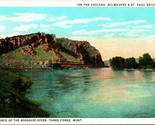 Vtg Postcard Three Forks Montana MT Source of Missouri River Chicago Rai... - £11.88 GBP