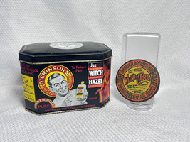 Dickinison&#39;s Witch Hazel  EE Dickenson CO Essex Conn, Hinged Lid Tin &amp; Cap Lot - £23.94 GBP