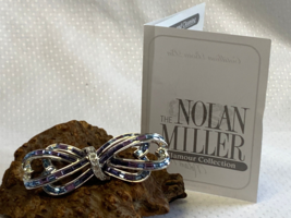 Nolan Miller Cotillion Bow Pin Brooch COA Rhinestone Glamour Collection Jewelry - £39.34 GBP