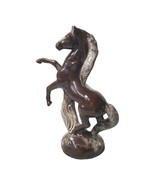 MCM Horse Rearing Up Bronze Glaze Porcelain 16.5&quot; High Mid Century - $3,398.89 MXN
