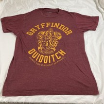 Harry Potter Gryffindor Quidditch T Shirt M Short Sleeve Red Burgundy Co... - $8.99