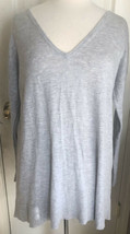 Woman Within Light Weight Gray Long Sleeve Sweater Women’s Size M 14/16 - £10.24 GBP