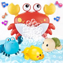 Baby Bath Toys For Toddlers, Crab Bath Bubble Maker With 12 Songs, 3 Pack - £25.48 GBP