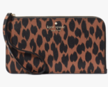 NWB Kate Spade Lucy Leopard L-Zip Wristlet KE636 Leopardo Cheetah $139 G... - £38.89 GBP