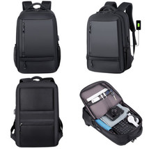 New Men Outdoor Travel Laptop School Backpack USB Charge Business Bag Sa... - £23.59 GBP
