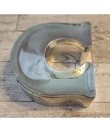 Letter C Silver Plate Trinket Box with Non Tarnishing Liner - £22.22 GBP