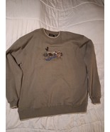 VINTAGE Mens Croft &amp; Barrow C&amp;B Sport Deer Buck Olive Green Sweatshirt XL - $23.15 CAD