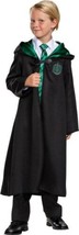 Harry Potter Slytherin Robe Black Hooded Boys Girls Halloween Costume-sz 4/6 - £19.95 GBP