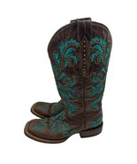 Lucchese Studded Embroidered Leather Western Boots Womens Size 7 - $337.03 CAD