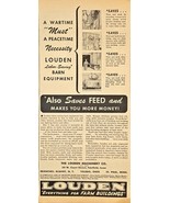WWII-1944 Vintage Print Ad-LOUDEN MACHINERY CO&quot;A Wartime Must&quot;Farm Build... - $214.39 MXN