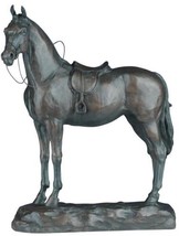 Sculpture EQUESTRIAN Lodge English Riding Horse By Worthington Ebony Black - £254.99 GBP