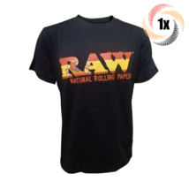 1x Shirt Raw Spanish Flag Logo Design Black Comfy T Shirt | L | 100% Cotton - £33.99 GBP