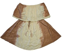 Ocean Drive Tie Dyed Sleeveless Dress Womens M Pink Ruffled Flounce Tass... - £13.10 GBP