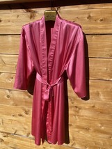 Vintage By Valerie Stevens Soft Bardo Polyester Pink Robe Size Large - £14.68 GBP