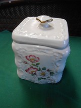 Great Vintage Ceramic BISCUIT JAR ..Floral Design......SALE - $5.54