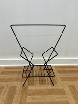 Mid Century Modern Rack black metal plant stand shelf table planter wire... - £39.95 GBP