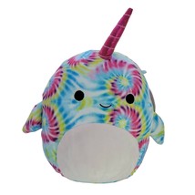 Squishmallows 8” Milaina The Narwhal Tie Dye Soft Plush Stuffed Animal Toy Doll - £13.97 GBP