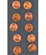 Lincoln Penny coin 1982 (Lot of 10 pennies) - $84.35 MXN