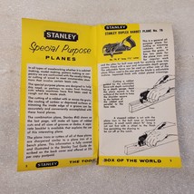 Vintage 1957 Stanley Tool Booklet # P262 How to use Special Purpose Planes. - $19.59