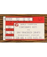 Cincinnati Reds San Francisco Giants 1991 Ticket Stub Barry Larkin Home Run - £7.18 GBP