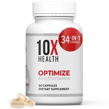 10X Health Optimize Methylated Multivitamin for Men &amp; Women - 34 in 1 Fo... - $431.73 MXN