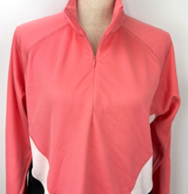 NordicTrack Pullover XL Knit Long Sleeve Pink White Black Shirt - £19.66 GBP