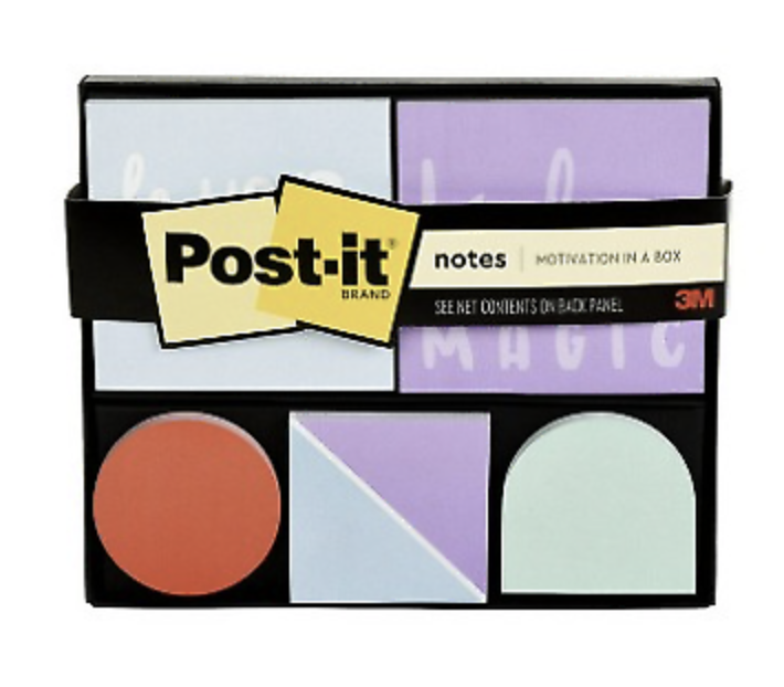 Primary image for Post-it Notes, Motivation in a Box, (2 Pads X 50 sheets) (3 Pads X 50 sheets)