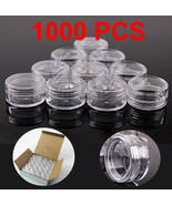 1000Pcs 3 Gram Clear Lid Pots Jar Cosmetic Makeup Cream Container Jewelr... - £133.51 GBP