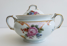 VINTAGE Epiag Czechoslovakia - BRIDAL ROSE - Sugar Bowl with Lid Cover F... - $59.99