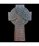 Celtic Cross sculpture plaque in Dark Bronze Finish - $19.79