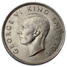 1943 Nouvelle-Zélande Florin Pièce Argent (Au État) Km 10.1 - $57.73